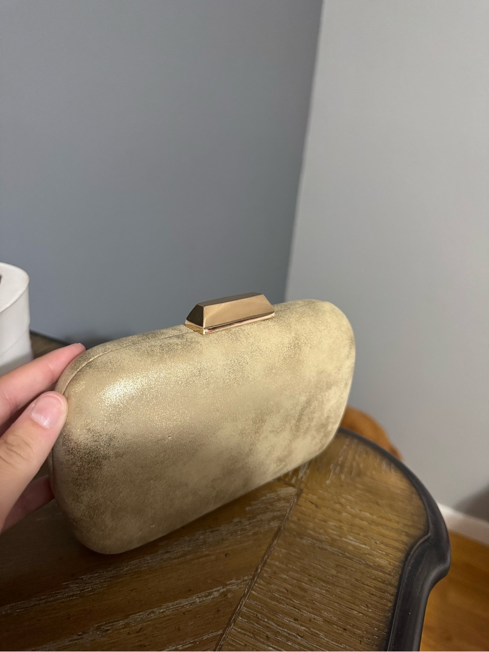 Gold Metallic Clutch Evening Bag